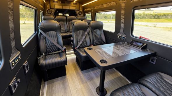 long beach 12 passenger sprinter van interior