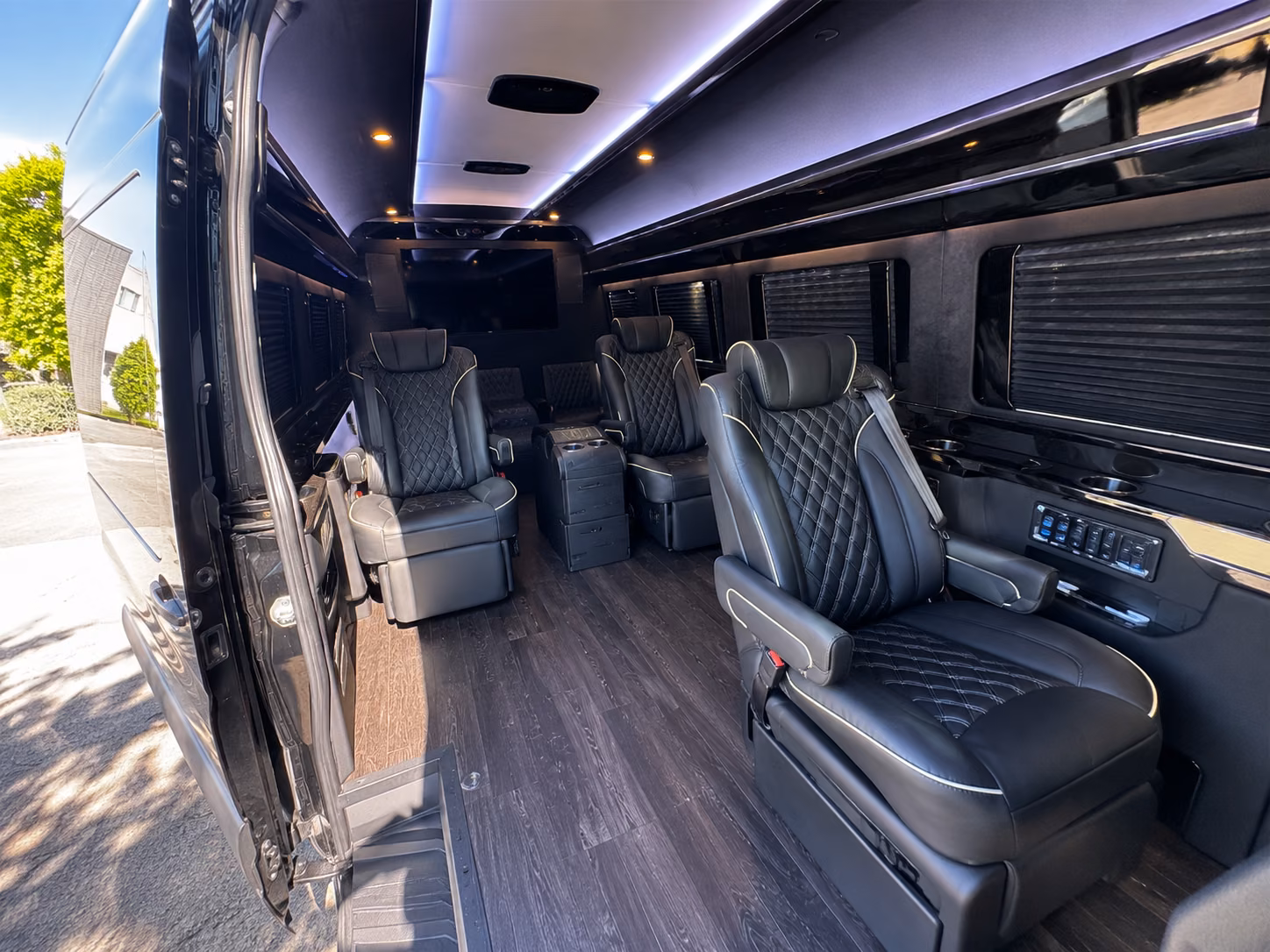 long beach 10 passenger sprinter van inside