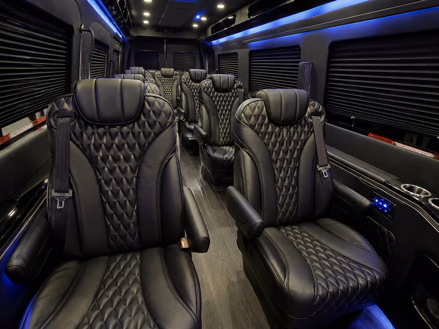 long beach 12 passenger sprinter van inside