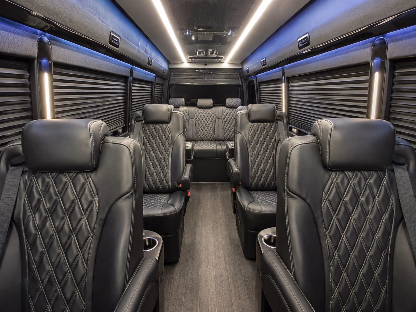 long beach 18 passenger sprinter van inside