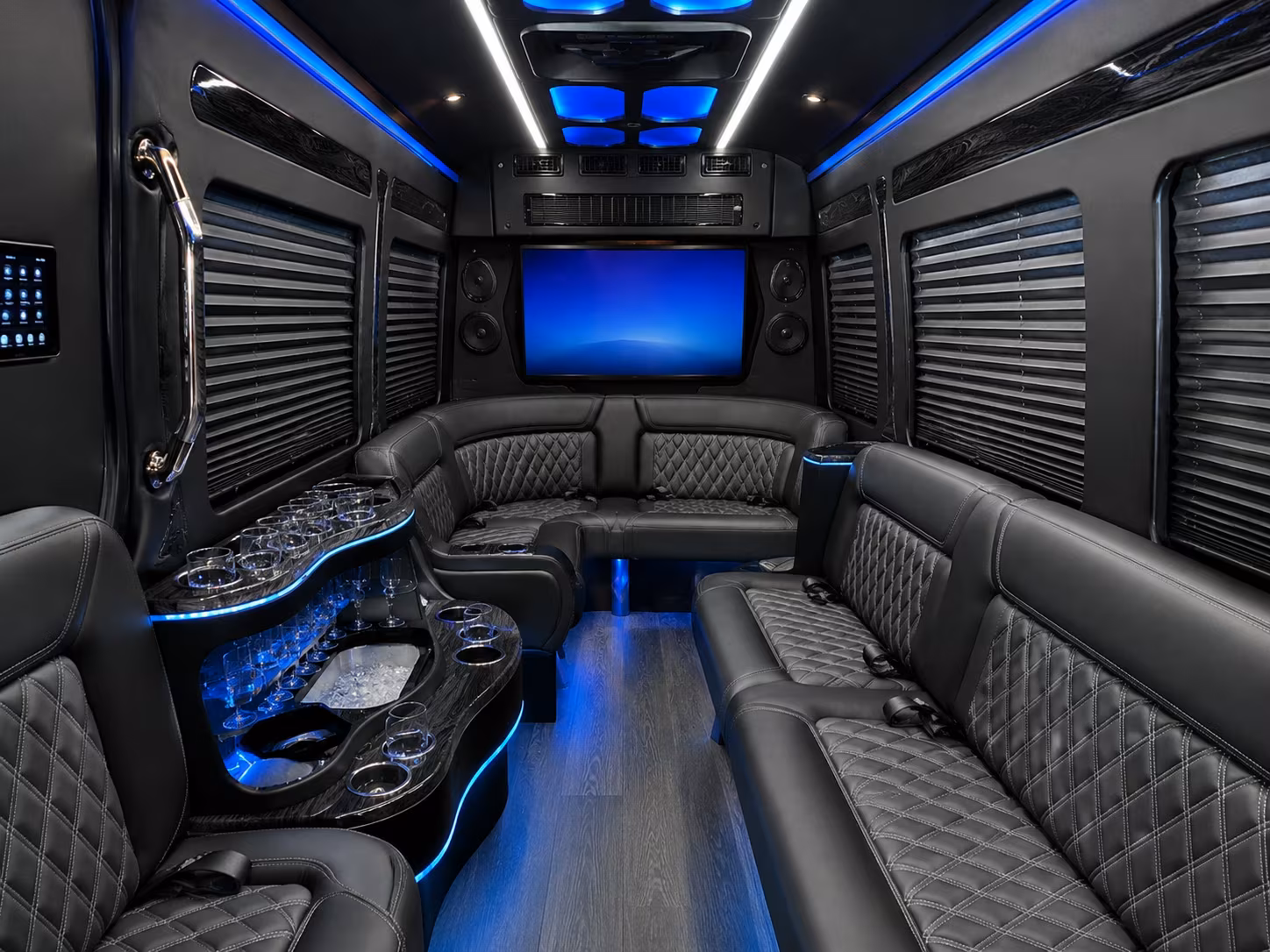 long beach sprinter limousine interior